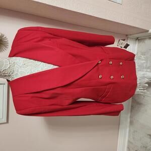 NWT Vintage Worthington red double breasted blazer jacket 16